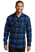 Woven Shirts Port Authority Plaid Flannel Shirt. W668 Port Authority
