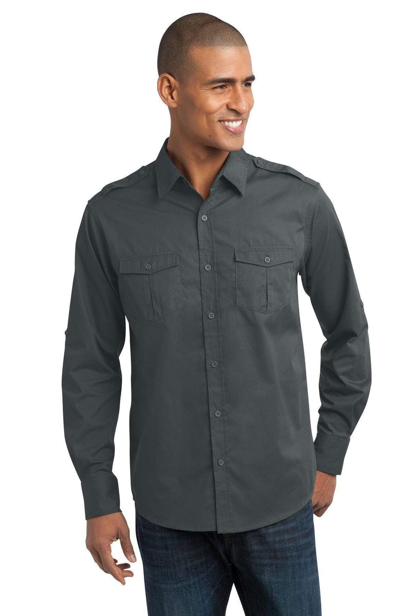 Woven Shirts Port Authority Stain-Release Roll Sleeve Twill Shirt. S649 Port Authority