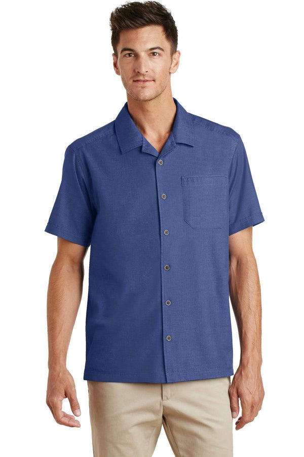 Woven Shirts Port Authority Textured Camp Shirt. S662 Port Authority