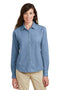 Woven Shirts Port & Company - Ladies Long Sleeve Value Denim Shirt.  LSP10 Port & Company