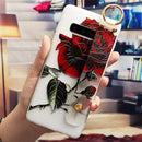 Wrist Strap Case For Samsung Galaxy A50 A81 A71 A51 A70 A60 A30 A40 A10 A21 A7 A8 A9 J5 J7 Prime J4 J6 Plus J8 Soft Cover Flower