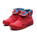 WXWSWZ 2018 Fashion High Top Sneakers Canvas Shoes Women Casual Shoes White Flat Female Basket Lace Up Solid Trainers Chaussure-Red-4.5-JadeMoghul Inc.