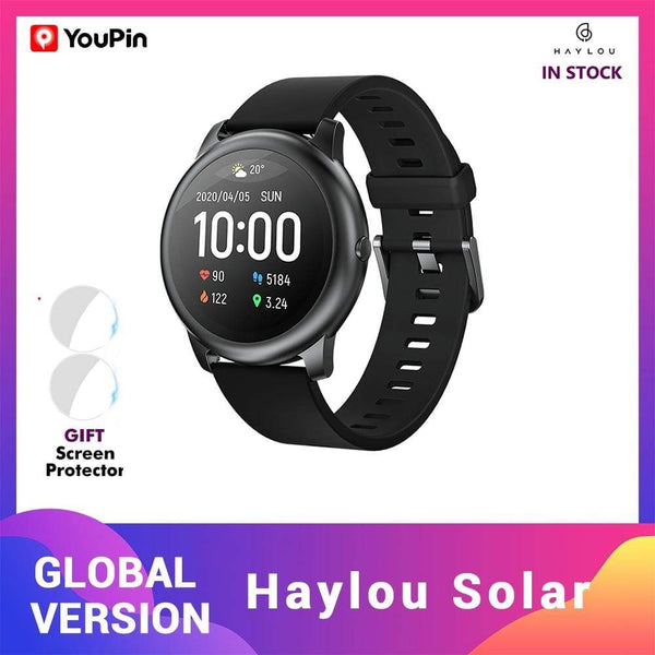 Xiaomi Youpin Haylou Solar LS05 Smart Watch Sport Metal Round Case Heart Rate Sleep Monitor IP68 Waterproof  iOS Android Global AExp