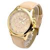 xiniu Fashion Watches Geneva Women Casual PU Leather Bracelet Roman Numeral Quartz Wristwatch Relogio feminino Montre Femme-Gold-JadeMoghul Inc.