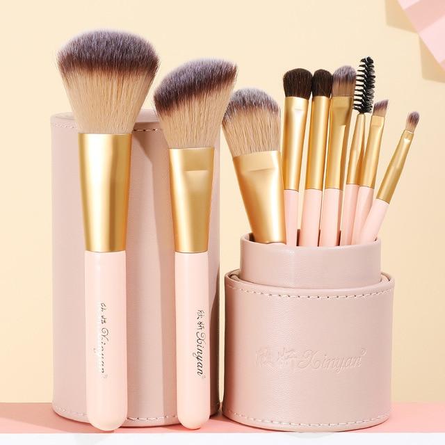 XINYAN Candy Makeup Brush Set Pink Blush Eyeshadow Concealer Lip Cosmetics Make up For Beginner Powder Foundation Beauty Tools JadeMoghul Inc. 