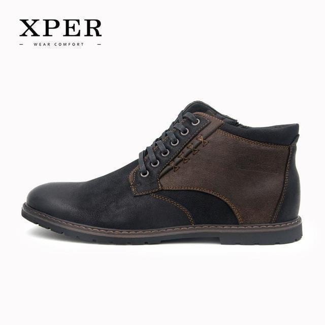 XPER Brand Autumn Winter Men Shoes Boots Casual Fashion High-Cut Lace-up Warm Hombre