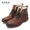 XPER Brand Men Shoes Autumn Winter Men Boots Fashion Vintage Style Male Motorcycle Shoes High-Cut Men Casual Shoes #XHY12511BR