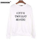 XUANSHOW Fashion Sweatshirts 2018 Autumn Long Sleeve BTS A Cup Of Tae With Suga Printed Pullovers Women's Fleece Sweatshirt XXL
