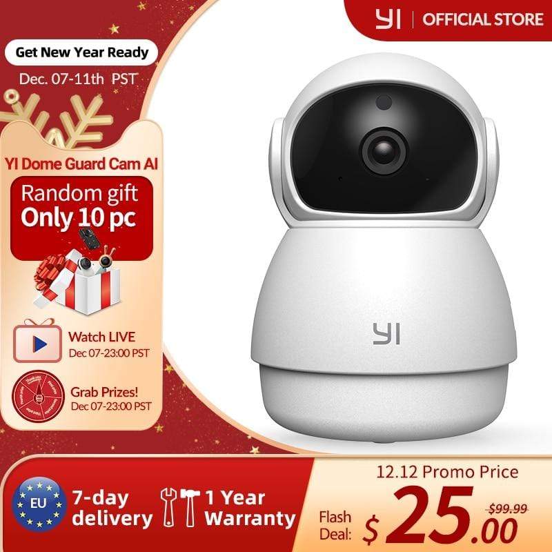 YI Dome Guard Camera 1080p Indoor AI-Powered Ip Camera Smart Security Home Video Surveillance System Human & Motion Detection JadeMoghul Inc. 