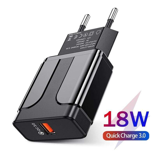 YKZ Mobile Phone Charger Quick Charge QC 3.0 4.0 18W Fast Charging EU US Plug Adapter Wall USB Charger For iPhone Samsung Xiaomi AExp