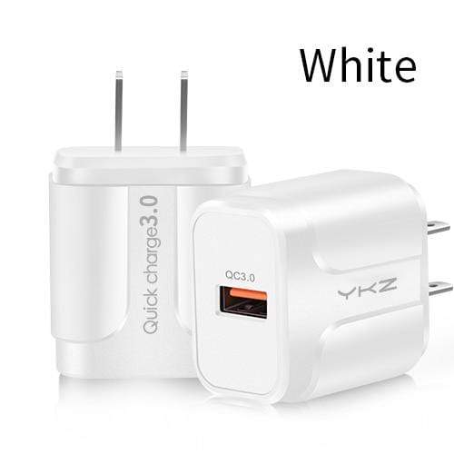 YKZ Mobile Phone Charger Quick Charge QC 3.0 4.0 18W Fast Charging EU US Plug Adapter Wall USB Charger For iPhone Samsung Xiaomi AExp