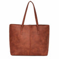 Yogodlns bag 2018 fashion women leather handbag brief shoulder bags gray /black large capacity luxury handbags tote bags design