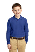Youth Port Authority Youth Long Sleeve Silk TouchPolo.  Y500LS Port Authority