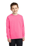 Youth Port & Company Youth Long Sleeve Core Cotton Tee. PC54YLS Port & Company