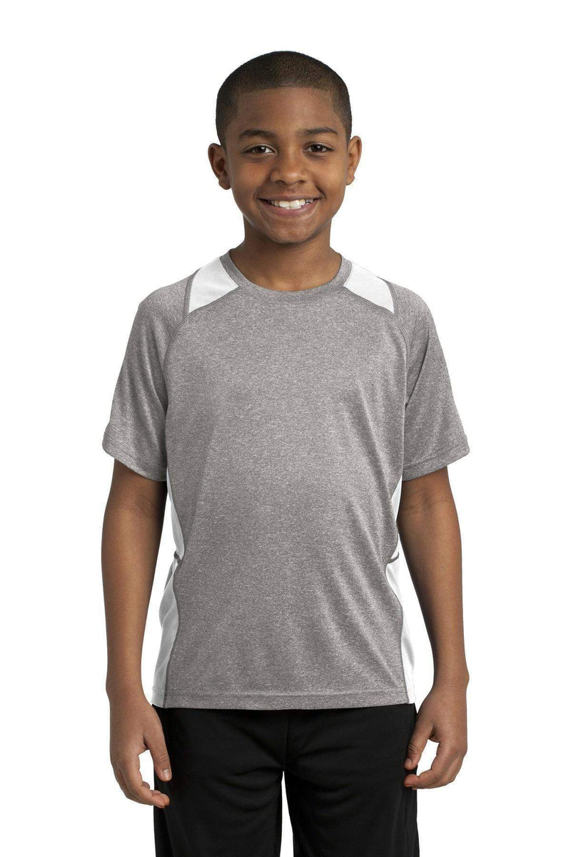 Youth Sport-Tek Youth Heather Colorblock ContenderTee. YST361 Sport-Tek