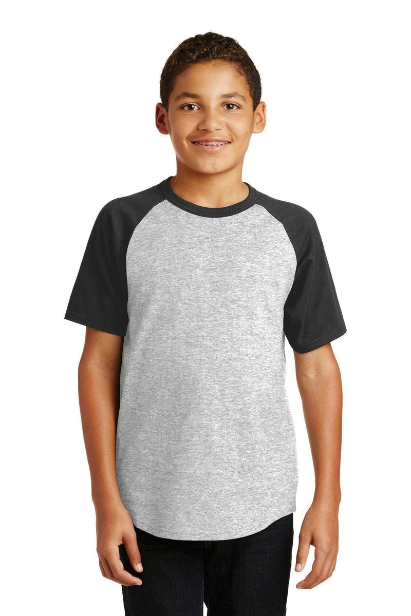 Youth Sport-Tek Youth Short Sleeve Colorblock Raglan Jersey. YT201 Sport-Tek