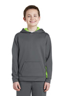 Youth Sport-Tek Youth Sport-Wick Fleece  Colorblock Hooded Pullover.  YST235 Sport-Tek