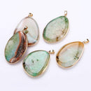 Yumten Natural Gemstone Pendant Necklace Stone Power Crystal Statement Pendentif Jewelry Ribbon Women Long Necklace Colgantes