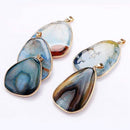 Yumten Natural Gemstone Pendant Necklace Stone Power Crystal Statement Pendentif Jewelry Ribbon Women Long Necklace Colgantes