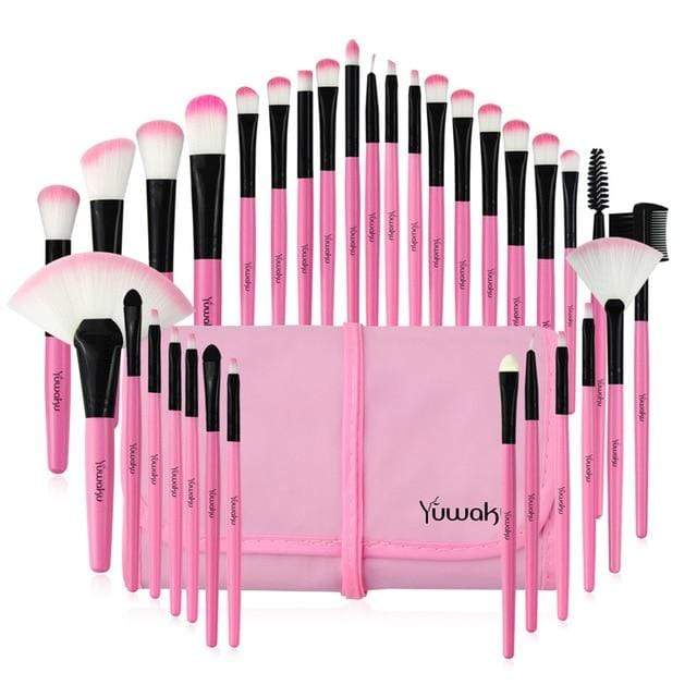 Yuwaku Professional 32Pcs/Set Makeup Brush Foundation Eye Shadows Lipsticks Powder Make Up Brushes Tool Bag Pincel Maquiagem Kit JadeMoghul Inc. 