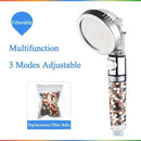 ZhangJi Bathroom 3-Function SPA shower head with switch on/off button high Pressure Anion Filter Bath Head Water Saving Shower JadeMoghul Inc. 