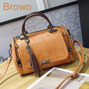 ZMQN Woman Bags 2018 Crossbody Bags For Women Retro Vintage Ladies Leather Handbags Women Tassel Shoulder Bag Female Zipper C648