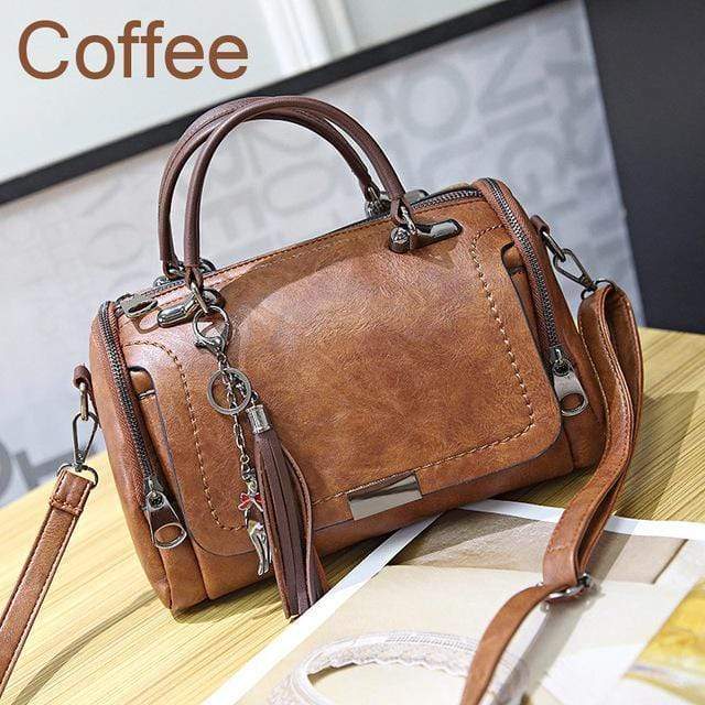 ZMQN Woman Bags 2018 Crossbody Bags For Women Retro Vintage Ladies Leather Handbags Women Tassel Shoulder Bag Female Zipper C648
