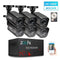 Zoohi AHD Outdoor CCTV Camera System 1080P security Camera DVR Kit CCTV waterproof home Video Surveillance System HDD P2P HDMI AExp